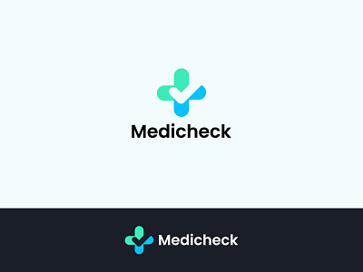 Medicheck Logo Mark icon logo logodesign logos logotype mark medical monogram symbol