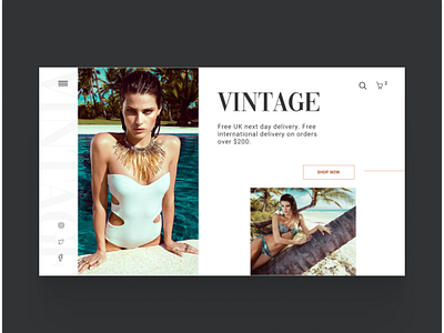 Online Store design swimsuits typography ui ux web website