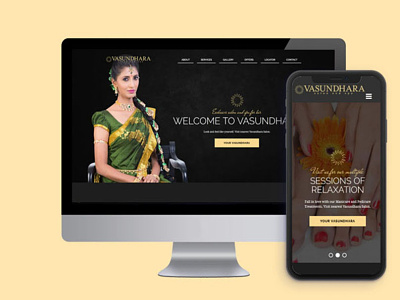 Vasundhara Salon 3koti 3koti websolutions beauty parlor design salon ui website
