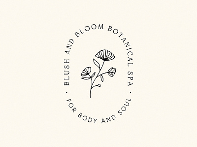 Logo Concept Blush & Bloom Spa body brand designer branding design flourish flower illustration logo logo design logo design branding logo designer skincare typography wordmark