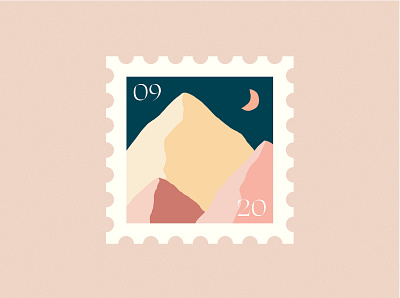 Stamp Illustration of »Südtirol« artwork digital artwork dolomiten illustration landscape mountains nature pastel pastel colors procreate stamp stamp design stamps