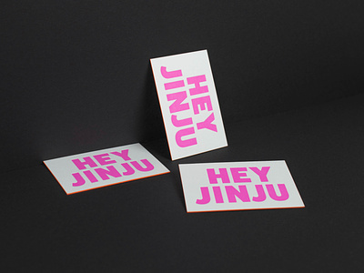 Hey Jinju branding businesscards design graphic design letterpress letterpressprinting pantonecolors print printdesign stationery
