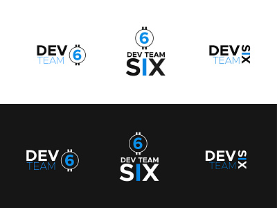 Dev Team Six (6) branding logodesign minimalist logo