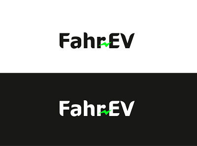 Fahr-EV Logo branding current logo electric logo energy logo logodesign minimalist logo