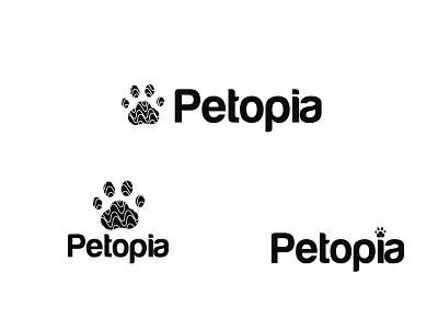 Petopia Logo Design branding footprint logo graphic design logo logodesign minimalist logo pet footprint pet logo shop logo