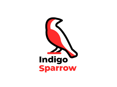 Indigo Sparrow Logo Design branding creative design graphic design graphics logo logodesign logos minimalist logo modern professional