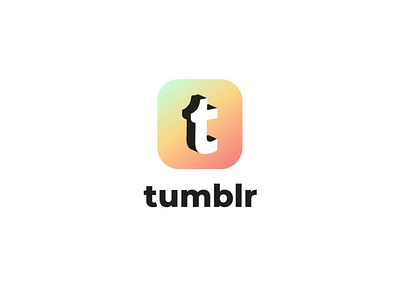 Tumblr App Logo Design branding design logo logodesign minimalist logo playoff shot tumblr