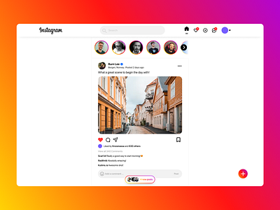 Instagram website Redesigned