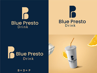 Blue Presto Drink logo branding design logo logo design logo design branding logo designer logo mark logos logotype typography