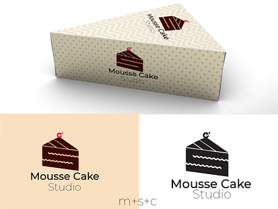 Mousse cake studio dribble branding design logo logo design logo design branding logo designer logo mark logos logotype typography