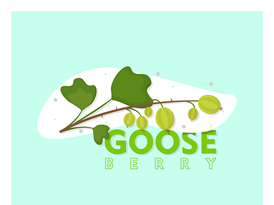 GOOSEberry berry design flat illustration minimal vector