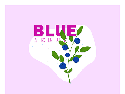 BLUEberry berry design flat illustration vector