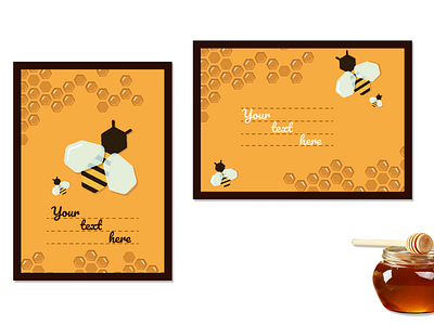 Greeting card on a honey theme