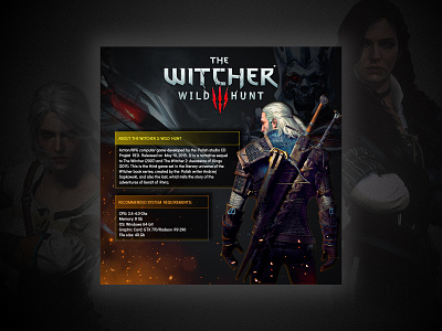 The Witcher: Wild Hunt action banner banner design design games illustration photoshop rpg videogames wild hunt witcher