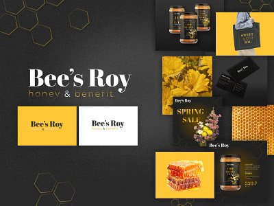 Brand design for honey business bee brand identity branding design honey logo