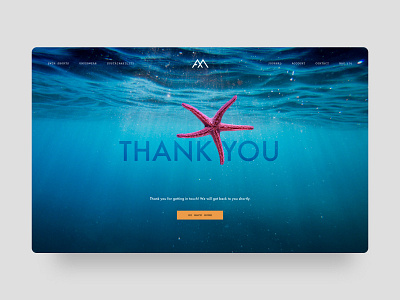 Thank You Web Page ethical ocean savetheplanet sustainable thank thankyou web website websitedesign