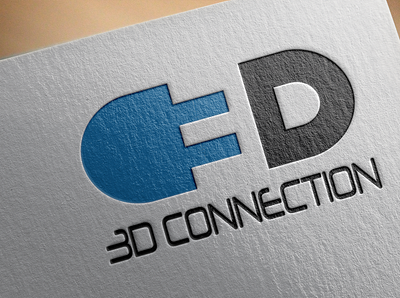3D connection logo branding branding concept branding design design icon illustrator logo minimal negativespace simple design vector