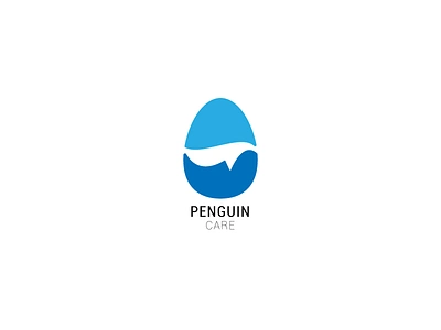 Penguin Care - Nature protection animal logo branding branding concept branding design design illustrator logo minimal negativespace simple design vector