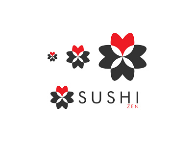 Sushi Zen logo branding branding concept branding design design illustrator logo minimal simple design sushi sushi logo vector