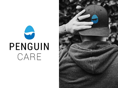 Penguin care logo brand brand designer branding branding concept illustrator logo logo design nature nature protection