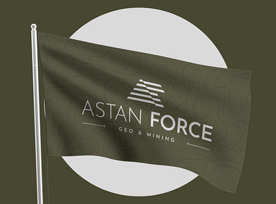 Astan Force a brand branding design f flag geo geology geometric golden ratio green logo logotype mining symbol topography