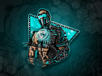 Cyborg cyberpunk cyborg gym illustration art photoshop robot