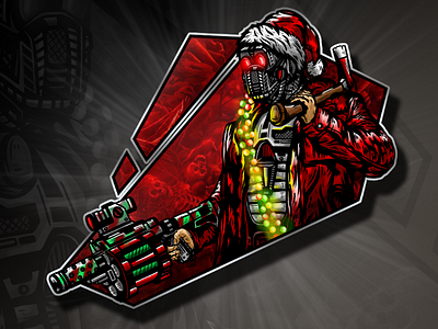 Cyber Xmas christmas cyberpunk gun mask xmas