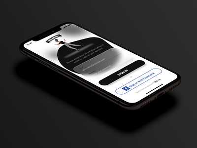 Onyx Marketplace for Black Merchants - Login Screen Teaser app application ux ui black and white blm contrast dailyui ecommerce ecommerce app ecommerce design forms frosted glass glassmorphism ios app design login screen markeplace marketplace app saas design sign in simple clean interface trendy design