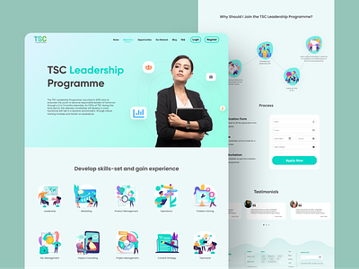 Leadership Program | The Social Corporate clean ui design ui uidesign ux uxdesign webdesign webpage website websitedesign