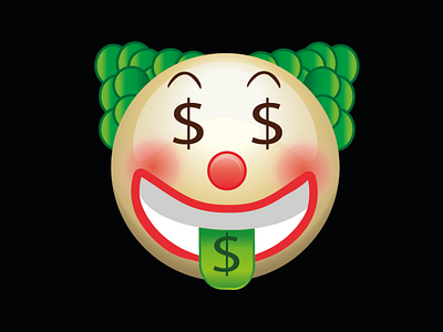 money clown clown graphic design ui