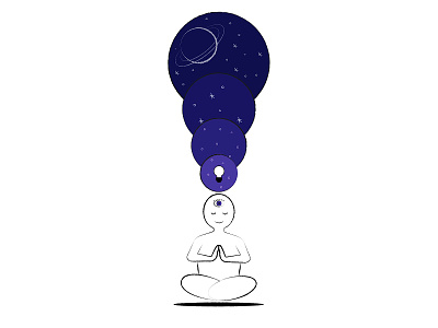 experience expirience illustrator meditation space vector