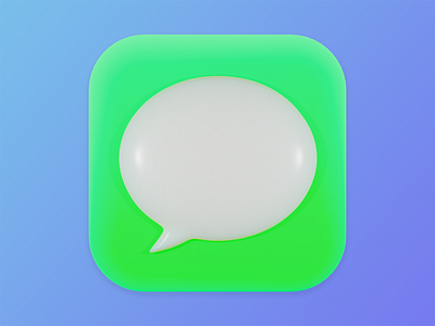 3D iMessage icon 3d apple blender icon ios