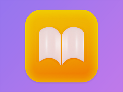 3D Apple Books icon 3d apple blender icon ios