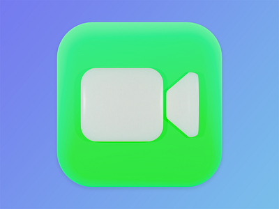 3D Facetime Icon 3d apple blender icon ios