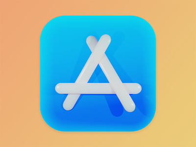 3D AppStore Icon 3d apple blender icon ios