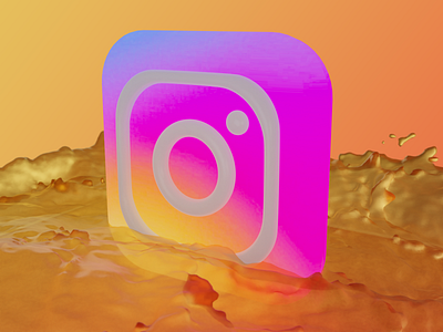 3D Instagram Icon 3d blender design icon instagram