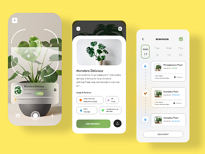 Plant App exploration mobile design plant ui