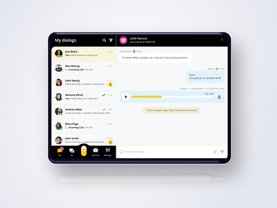 Webchat Cabinet iPad Version app design ipad ipadpro pad ui ux