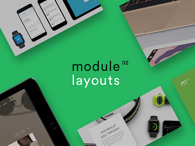 Module 02: Layouts / Out Now! blocks ecommerce landing module one page portfolio ui kit ux website