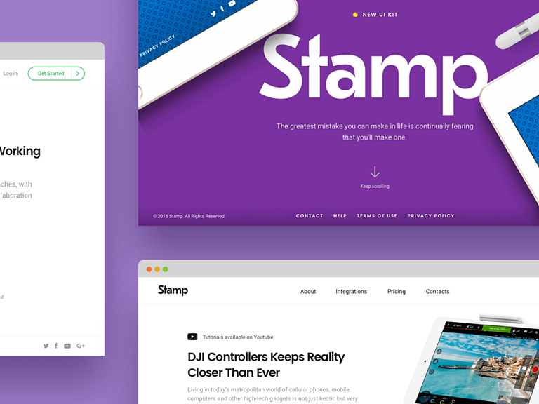 Stamp UI Kit by Artem Tarasov for Great Simple Studio on Dribbble