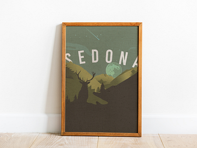 Sedona Poster vector illustration