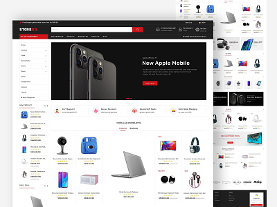 Store mockup UI branding design minilalist product shoppingcart store uiux uiuxdesign