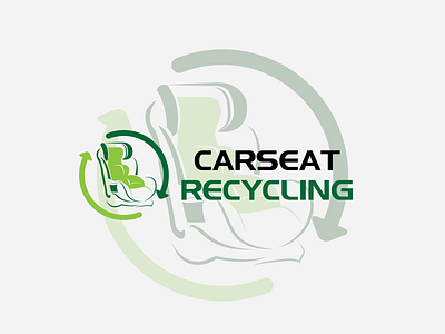 carseat recycling car car seat eco green logo logo design recycle