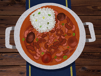 Red Beans & Rice Illustration