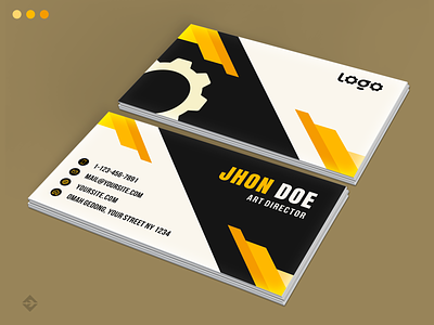 Auto Engineering Business Card Design branding card contact design graphic design idcard identity illustration paper person printable vector