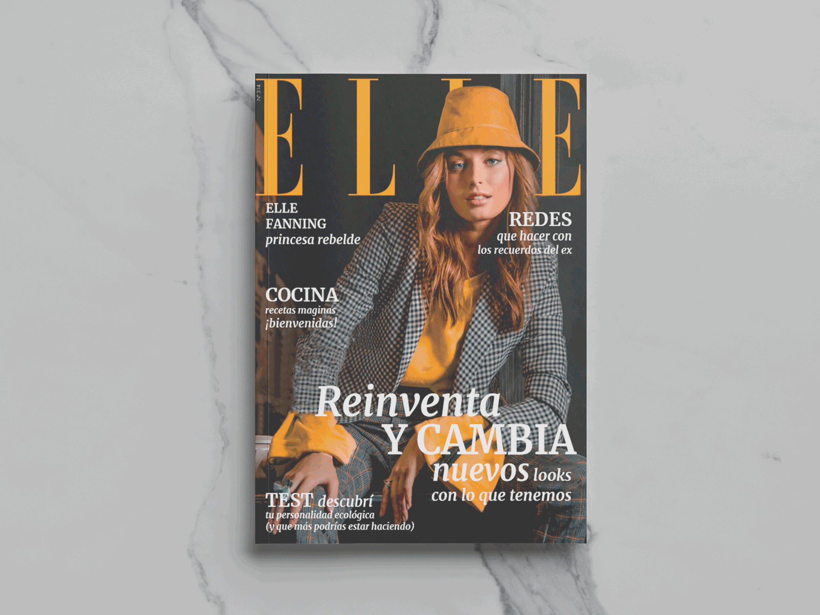 ELLE | Rediseño collage elegant indesign magazine magazine cover magazine design moda photography photoshop