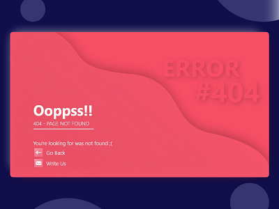 404 Error Page daily 100 challenge dailyui dailyuichallenge design uidesigners uitrends uiuxdesign