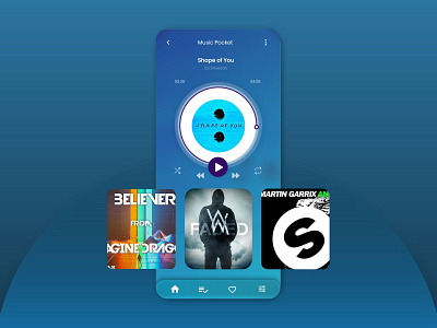 Music Player UI appdesign dailyui dailyuichallenge uidesigners uitrends uiuxdesign