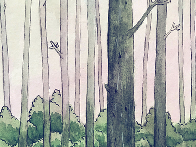 Light and shadow practice... art forest illustration sketch sketchbook watercolor