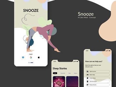 SNOOZE - interface app design ui ux vector web